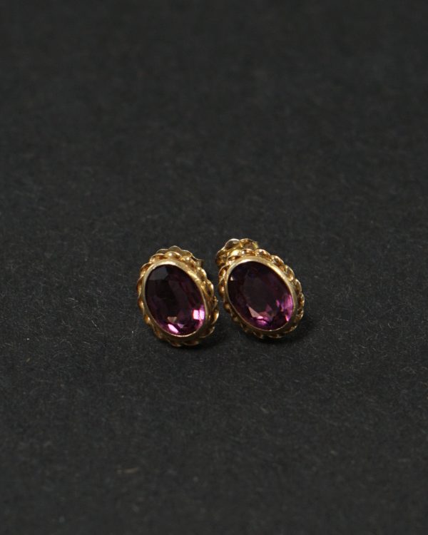 14k Gold x Ametsyst Earrings - Image 3