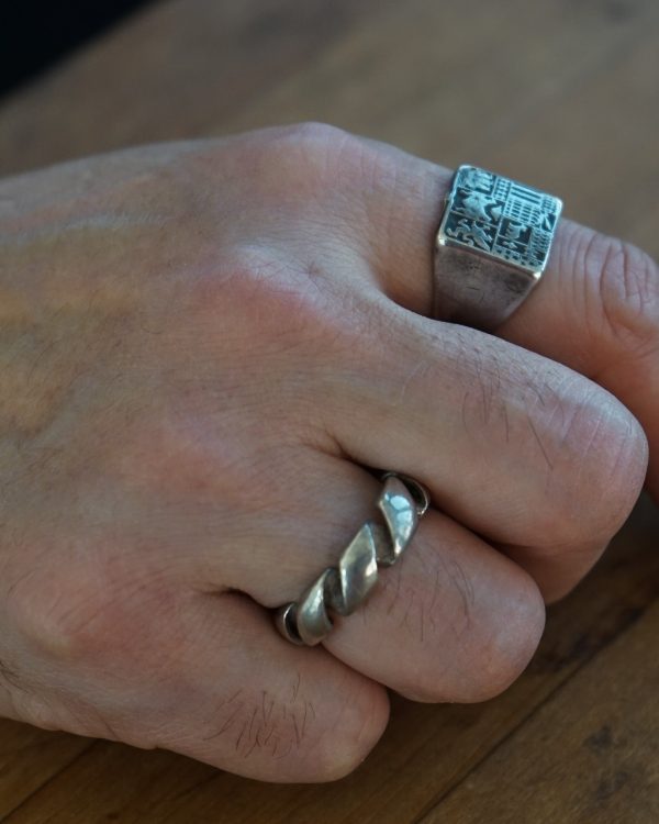 Silver Ring / size: 12 - Image 2