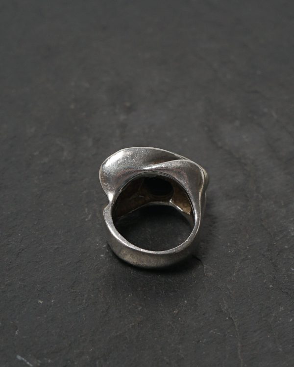 Silver Ring w/ Onyx / size: 8 - Image 5