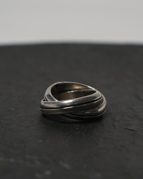 Silver Double Ring / size: 9