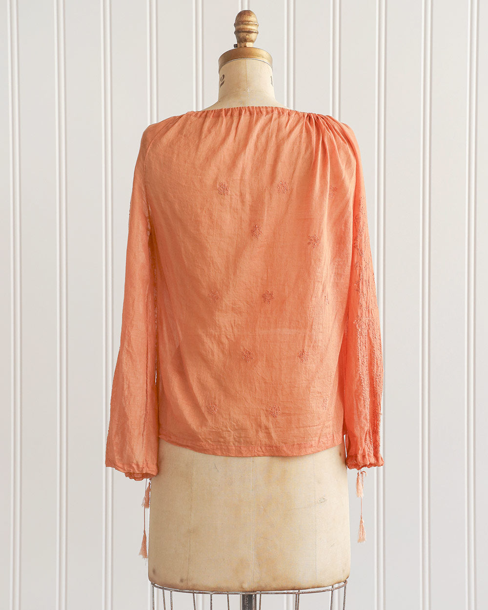 Tunisian Sunset Color Block Bohemian Blouse - Image 3