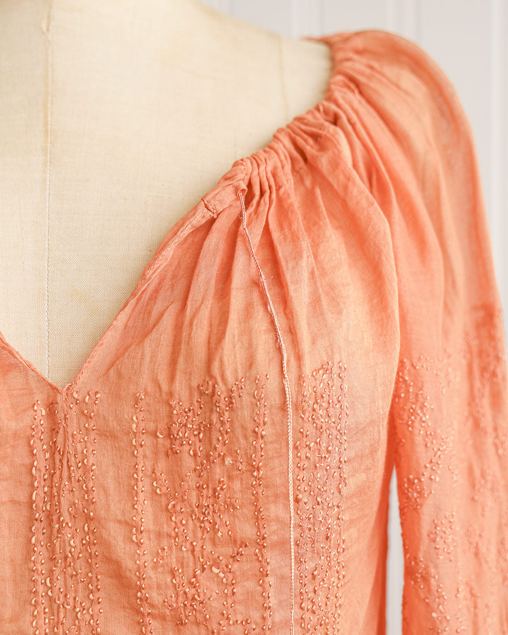 Tunisian Sunset Color Block Bohemian Blouse - Image 4