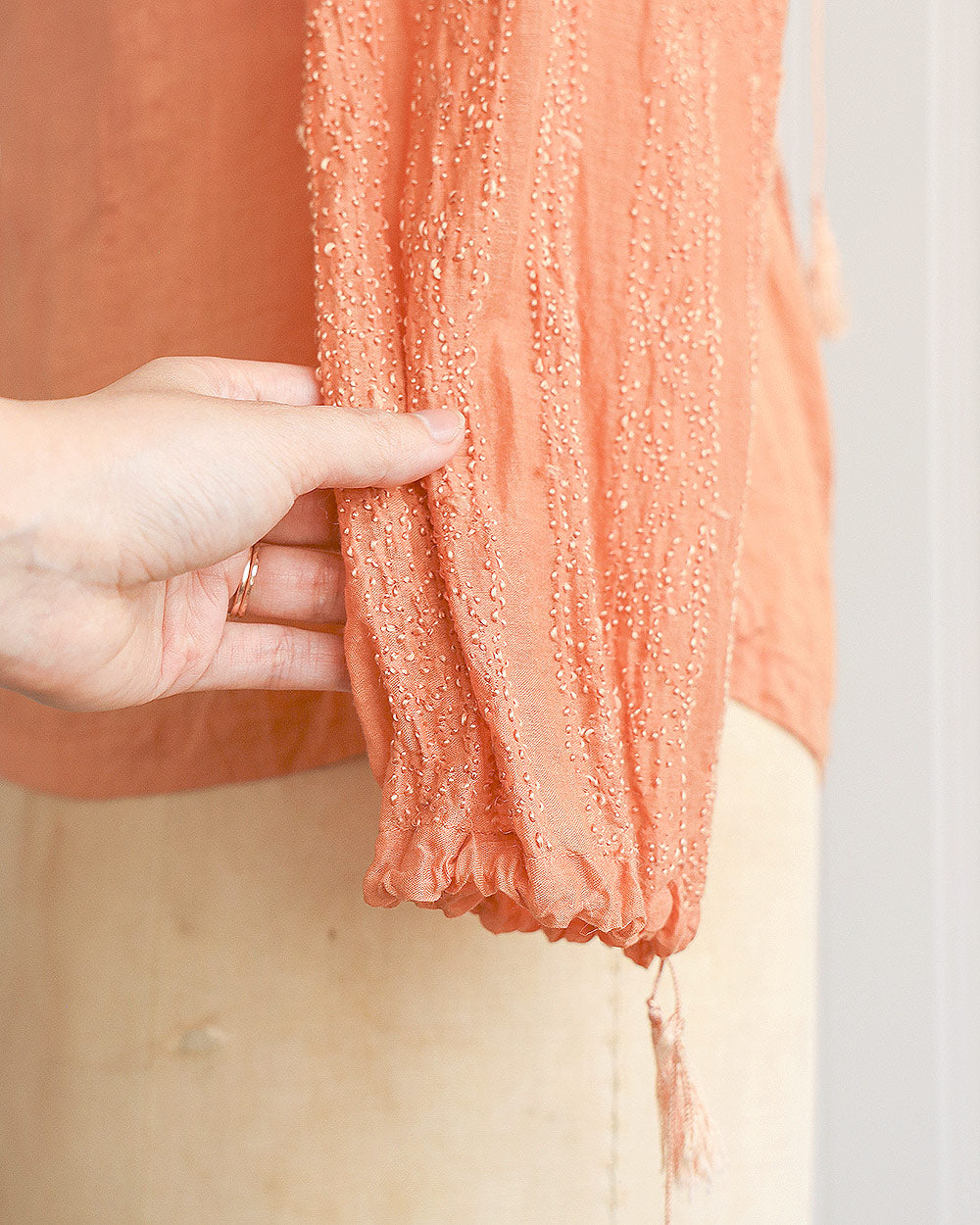 Tunisian Sunset Color Block Bohemian Blouse - Image 5